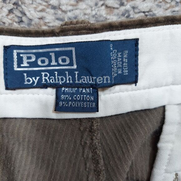 Polo Ralph Lauren Philip Pant Men's Vintage Brown Corduroy Pants Sz 36x30 - Picture 3 of 9